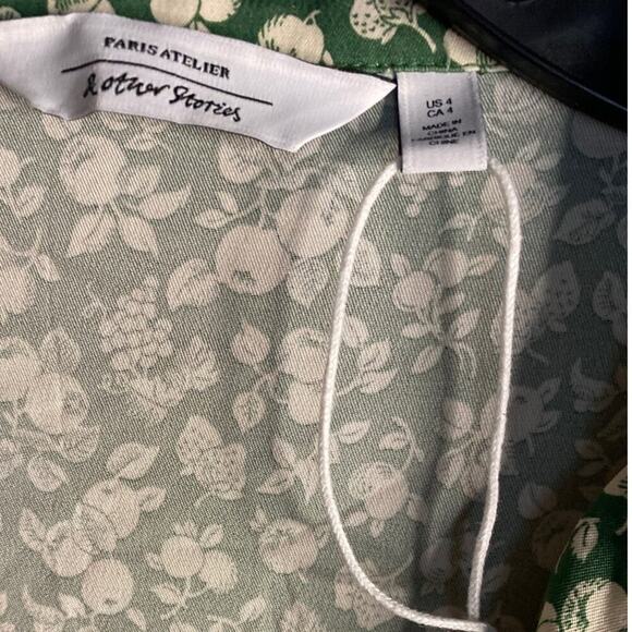 & Other Stories NWOT Green Fruit Novelty Print Dress - Picture 7 of 12